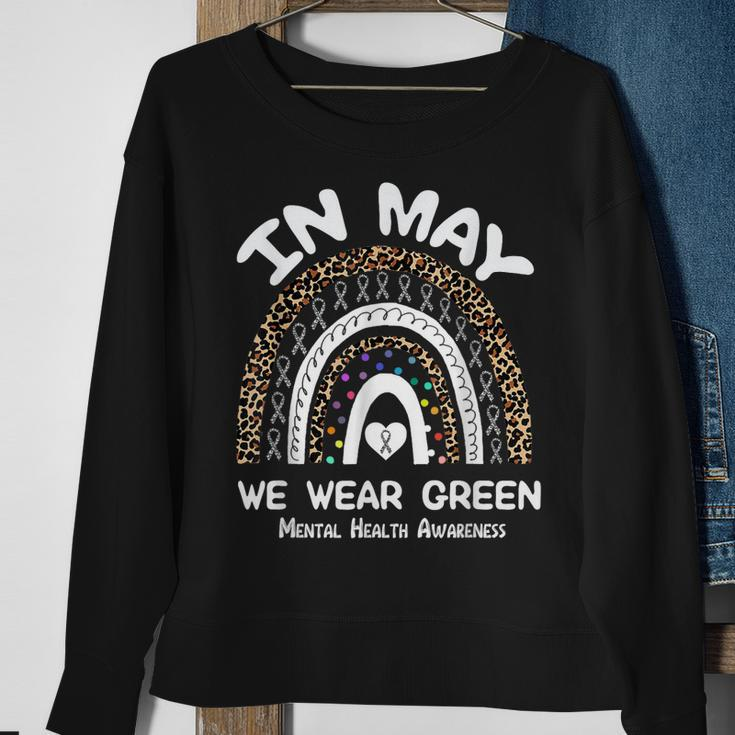 In May We Wear Green Mental Health Awareness Matters 2023 Sweatshirt Gifts for Old Women