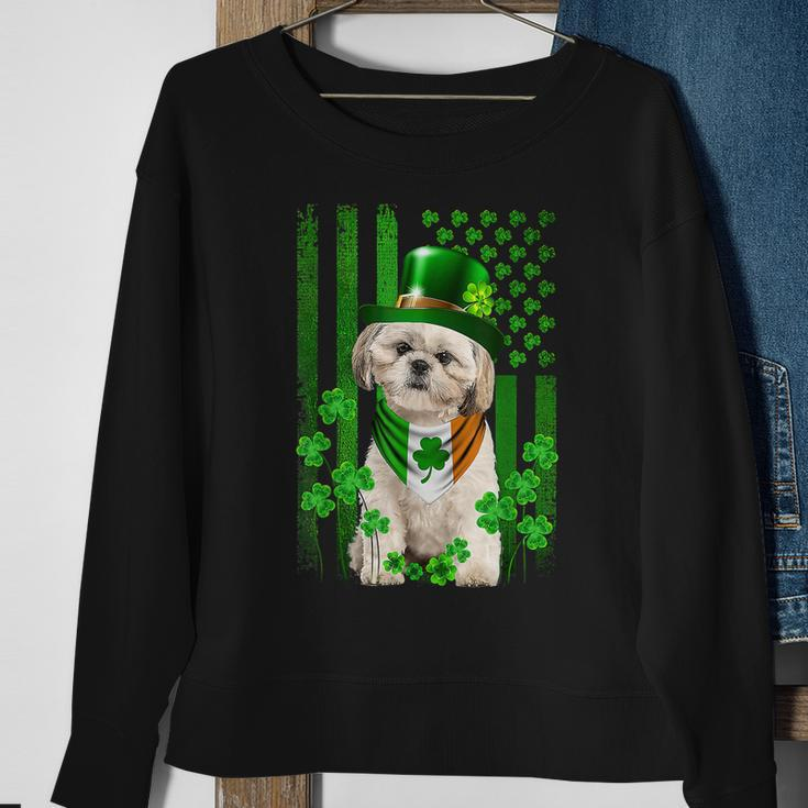 Irish Shih Tzu St Patricks Day Funny Leprechaun Shih Tzu Sweatshirt Gifts for Old Women