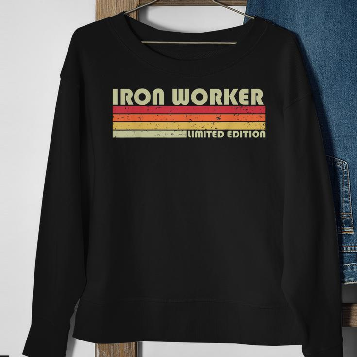 Iron Worker Funny Job Title Profession Birthday Worker Idea Sweatshirt Gifts for Old Women