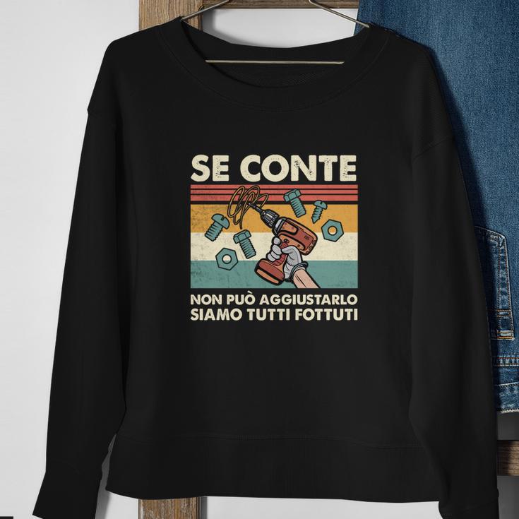 Italienischer Spruch Sweatshirt, Humorvolles Cartoon-Figur Tee Geschenke für alte Frauen