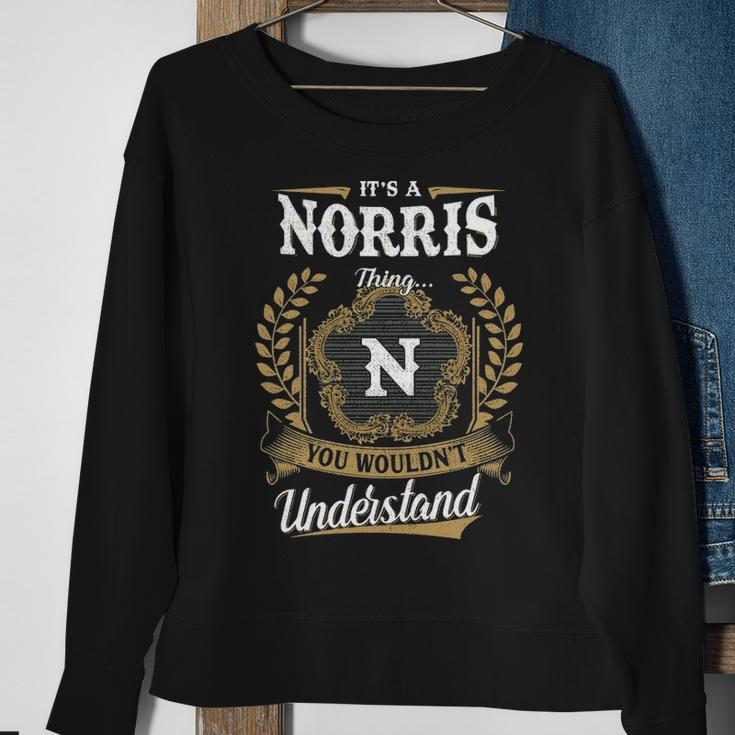 Its A Norris Thing You Wouldnt Understand Personalized Last Name Norris Family Crest Coat Of Arm Sweatshirt Gifts for Old Women