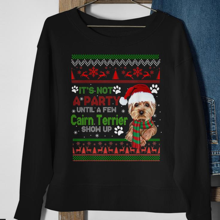 Its Not A Party Until A Few Cairn Terrier Christmas Dog Men Women Sweatshirt Graphic Print Unisex Gifts for Old Women