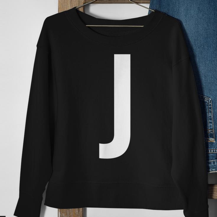 J Buchstabe Zahl Symbol Alphabet Initiale Sweatshirt Geschenke für alte Frauen