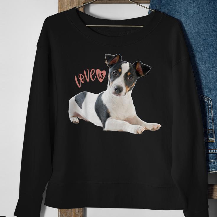 Jack Russell Terrier Mama Papa Damen Herren Kinder Love Dog Sweatshirt Geschenke für alte Frauen