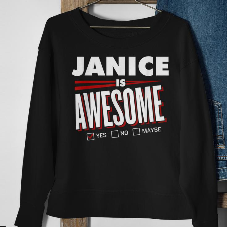 Janice Is Awesome Family Friend Name Funny Gift Sweatshirt Gifts for Old Women