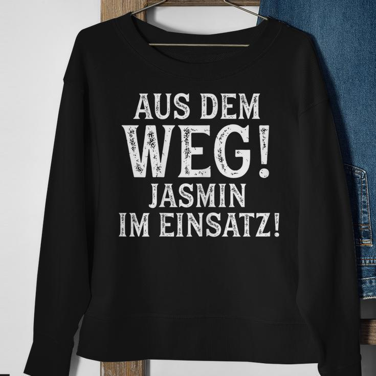 Jasmin Lustig Spruch Witzig Aus Dem Weg Vorname Name Sweatshirt Geschenke für alte Frauen