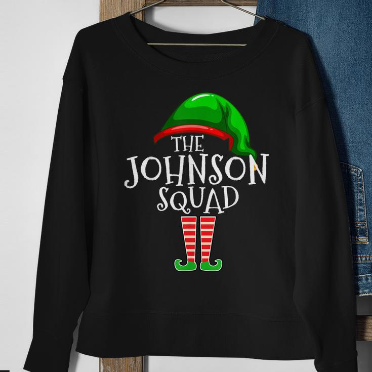 Johnson Squad Elf Group Matching Family Name Christmas Gift Sweatshirt Gifts for Old Women