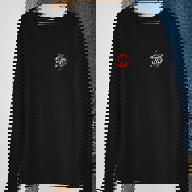 Judo-Sport Sweatshirt Schwarz mit Rotem Logo, Kampfsport Bekleidung Geschenke für alte Frauen