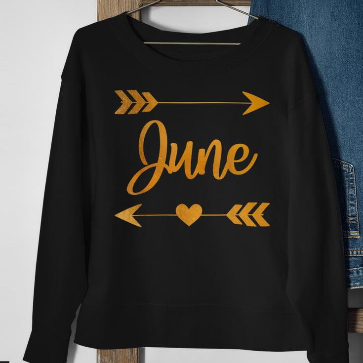 June Personalized Name Funny Birthday Custom Mom Gift Idea Men Women Sweatshirt Graphic Print Unisex Gifts for Old Women