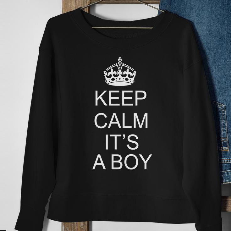 Keep Calm Its A Boy Sweatshirt Gifts for Old Women