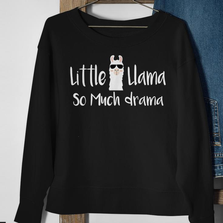 Kleines Lama-Cooles Kinder-Lamas-Familienstamm-Passendes Sweatshirt Geschenke für alte Frauen