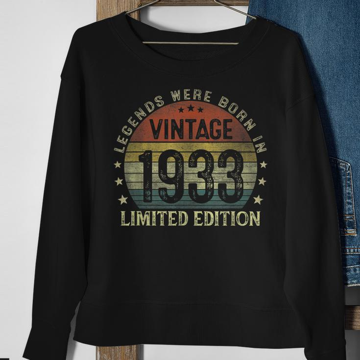 Legenden 1933 Geboren, 90. Geburtstag Mann Sweatshirt, Jahrgang 1933 Geschenke für alte Frauen