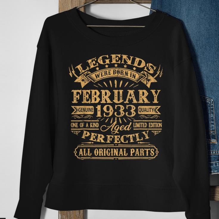 Legenden Februar 1933 - 90. Geburtstag Mann Sweatshirt, Retro Design Geschenke für alte Frauen