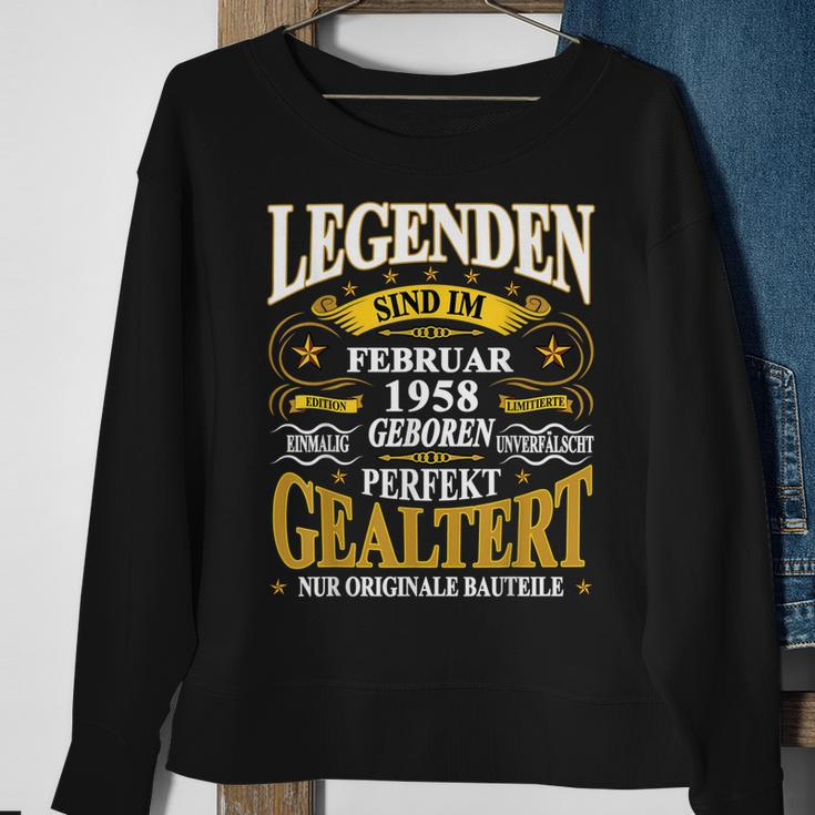 Legenden Sind Im Februar 1958 Geboren 65 Geburtstag Lustig V2 Sweatshirt Geschenke für alte Frauen