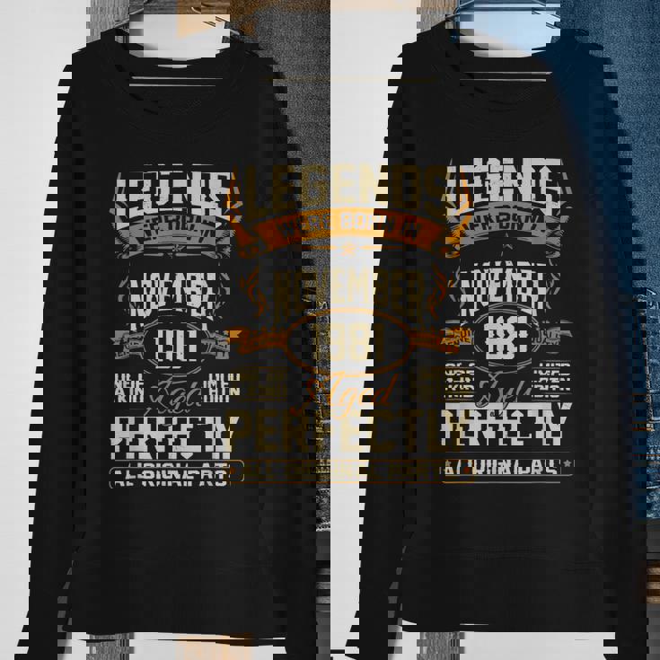 Legends Were Born In November 1981 Sweatshirt Gifts for Old Women