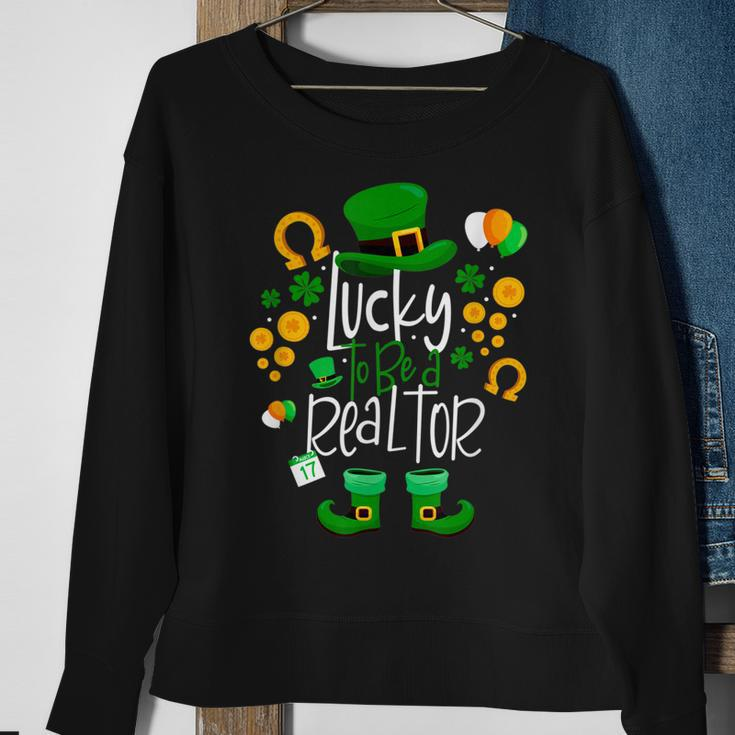 Leprechaun Realtor Lucky To Be A Realtor St Patricks Day Sweatshirt Gifts for Old Women