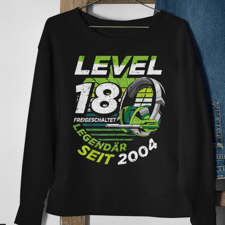 Level 18 Jahre Geburtstags Junge Gamer 2004 Geburtstag V2 Sweatshirt Geschenke für alte Frauen