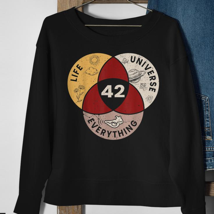 Life The Universe And Everything 42 Answer To Life Sweatshirt Gifts for Old Women
