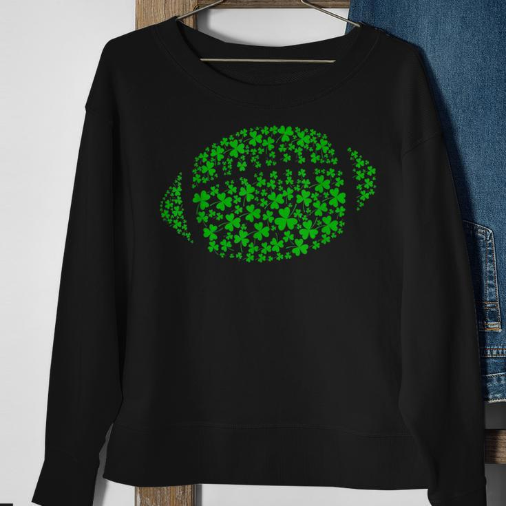 Lucky Football Shamrock For Football Lovers St Patricks Day Sweatshirt Gifts for Old Women