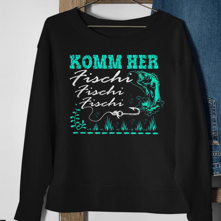 Lustige Angler Sprüche Komm Her Fischi Fischi Geschenkidee Sweatshirt Geschenke für alte Frauen