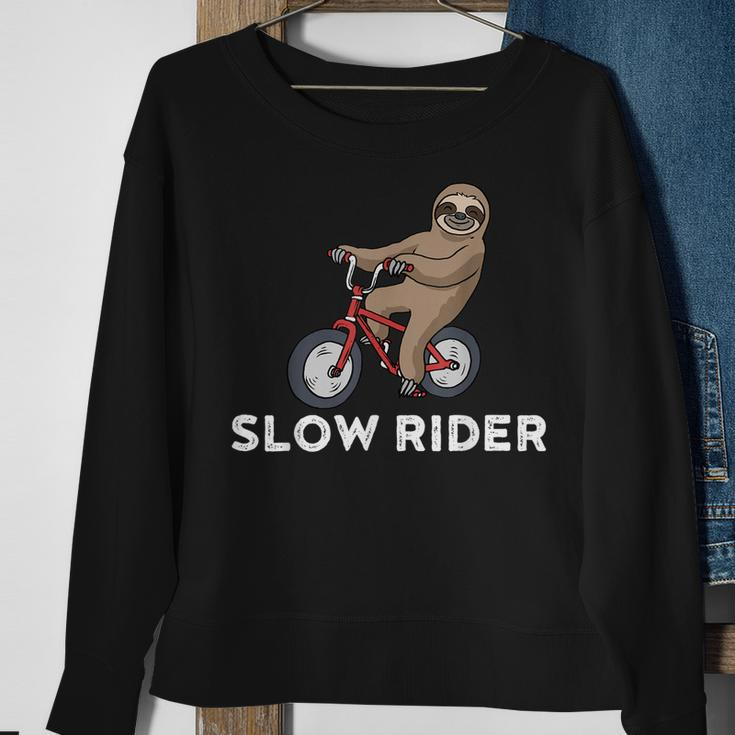 Lustiges Faultier Faultier Auf Fahrrad Sweatshirt Geschenke für alte Frauen
