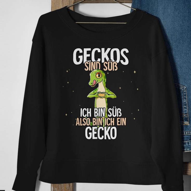 Lustiges Gecko Sweatshirt mit Geckos sind süß Spruch, Niedliche Tierliebhaber Tee Geschenke für alte Frauen