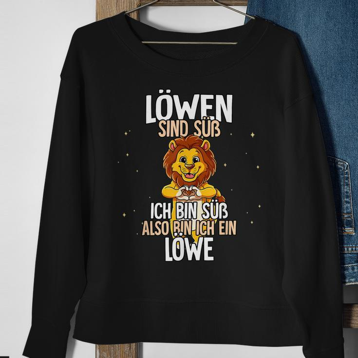 Lustiges Löwen-Sweatshirt Ich bin süß, also bin ich ein Löwe – Motiv Tee Geschenke für alte Frauen