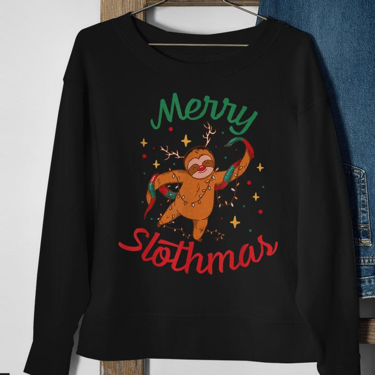 Lustiges Süßes Faultier Weihnachten V2 Sweatshirt Geschenke für alte Frauen