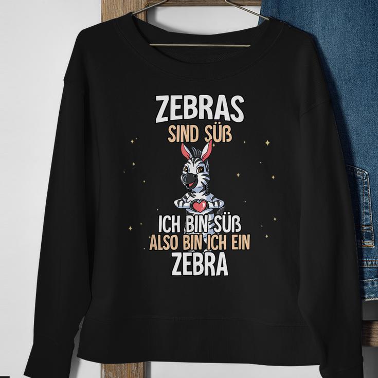 Lustiges Zebra Slogan Sweatshirt Zebras Sind Süß in Schwarz Geschenke für alte Frauen