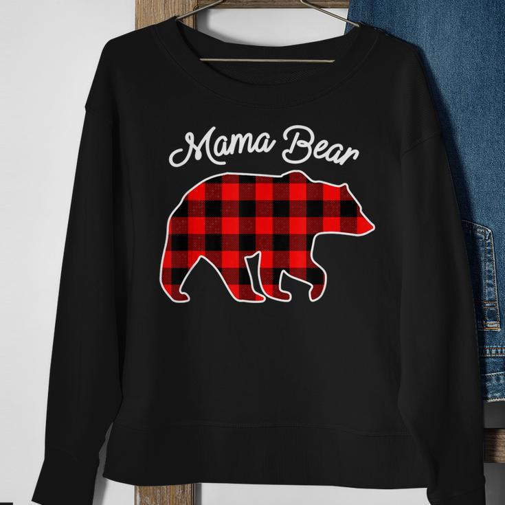 Mama Bear | Red Plaid Matching Family Christmas Men Women Sweatshirt Graphic Print Unisex Gifts for Old Women