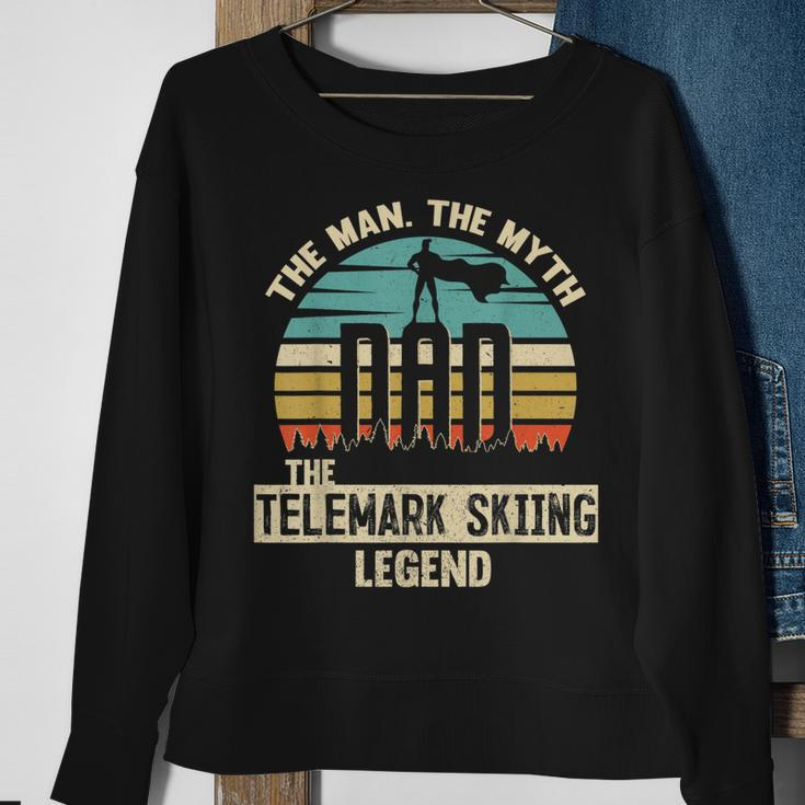 Man Myth Legend Dad Telemark Skiing Sweatshirt Gifts for Old Women
