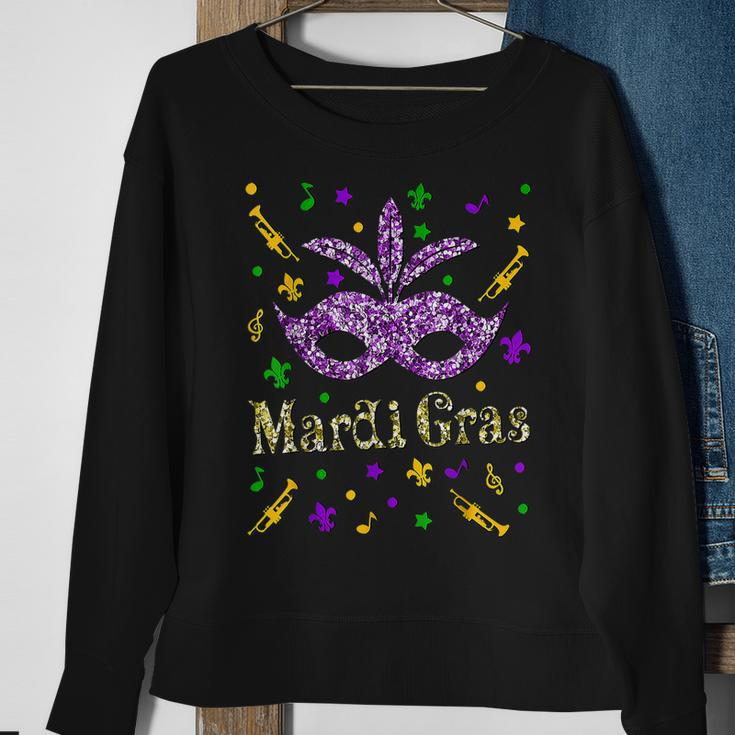 Mardi Gras 2023 - Womens Girls Mask Beads New Orleans Party Sweatshirt Gifts for Old Women