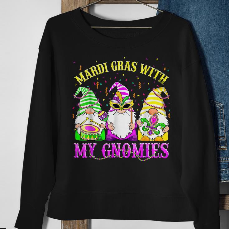 Mardi Gras With My Gnomies 2023 Love Mardi Gras Costume Love Sweatshirt Gifts for Old Women