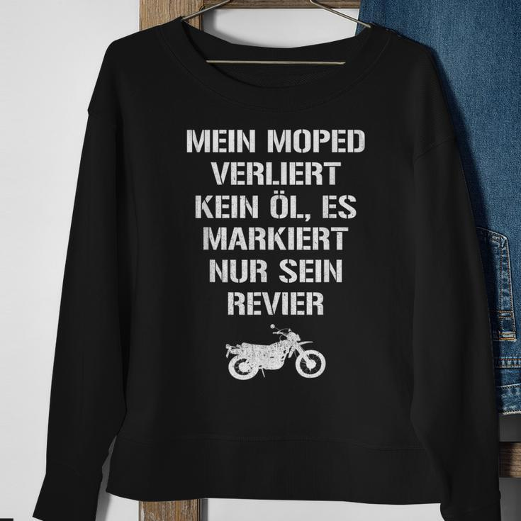 Mein Moped Verliert Kein Öl Lustiges Schrauber Werkstatt Sweatshirt Geschenke für alte Frauen