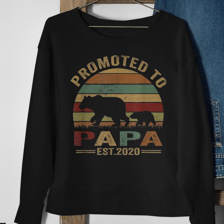 Mens Bear Promoted To Papa Est 2021 Vintage Fathers Day Gift Sweatshirt Gifts for Old Women