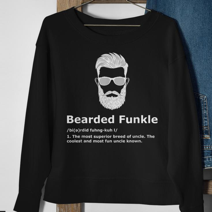Mens Bearded Funkle Funny Uncle Definition Sweatshirt Gifts for Old Women