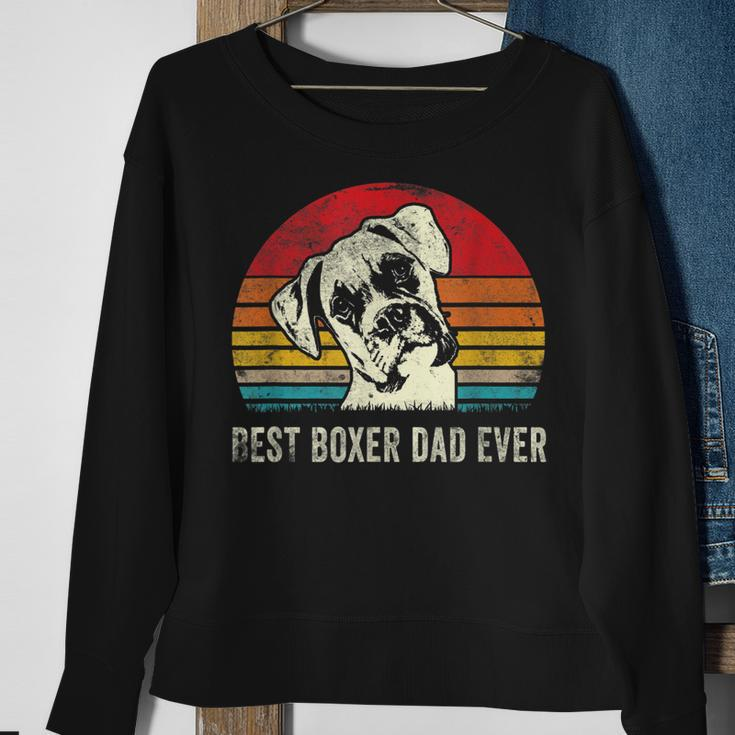 Mens Best Boxer Dad Ever Funny Boxer Dog Dad Fathers Day Gift Sweatshirt Gifts for Old Women