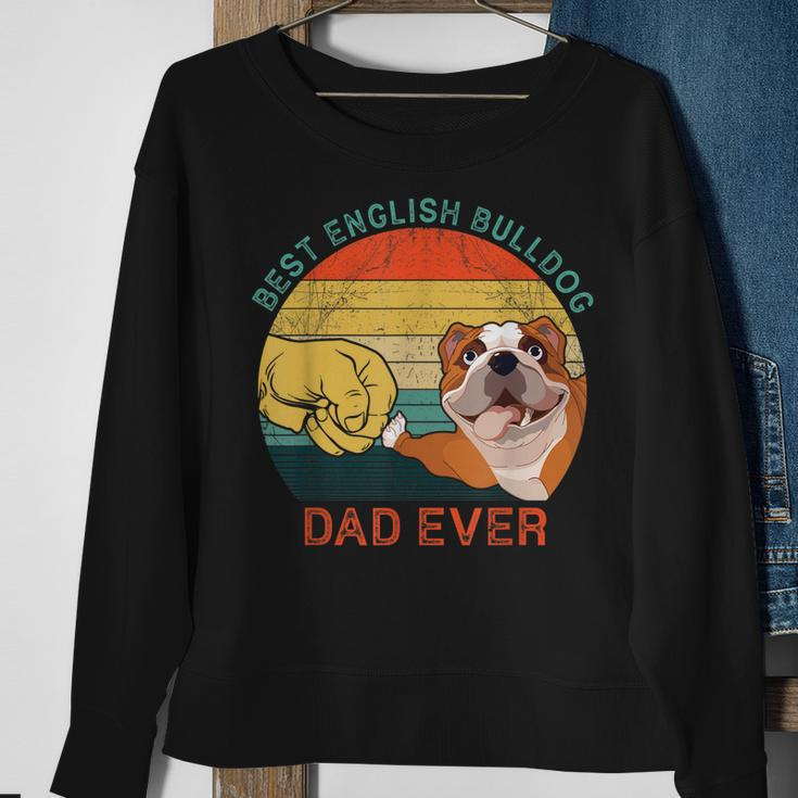 Mens Best English Bulldog Dad Ever Fathers Day For Dog Dad Papa Sweatshirt Gifts for Old Women