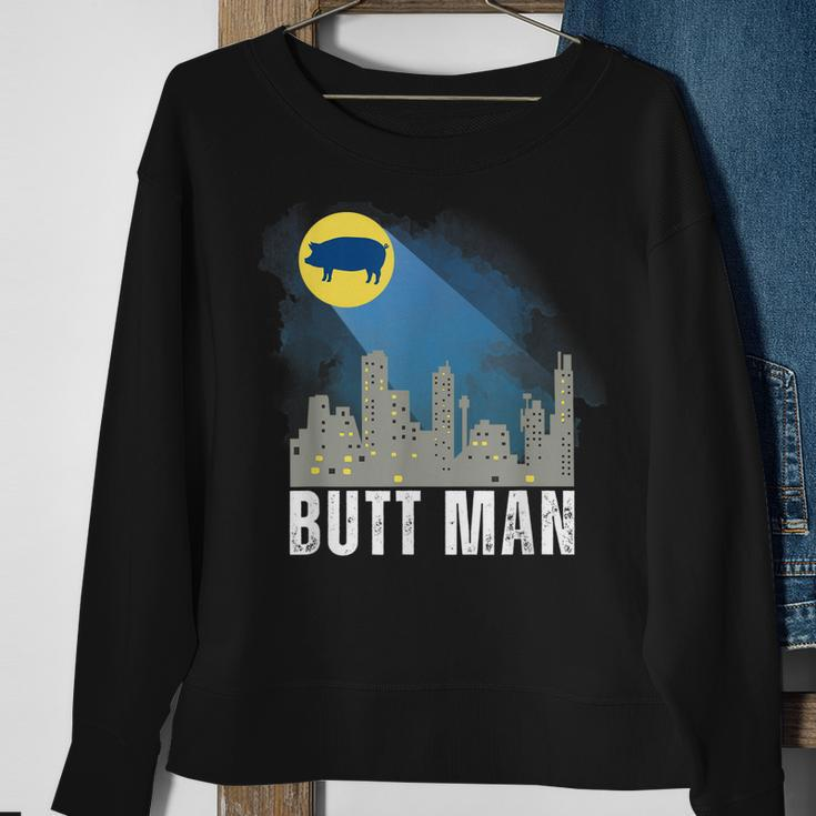 Mens Butt Man Bbq Pig Funny Grilling Sweatshirt Gifts for Old Women