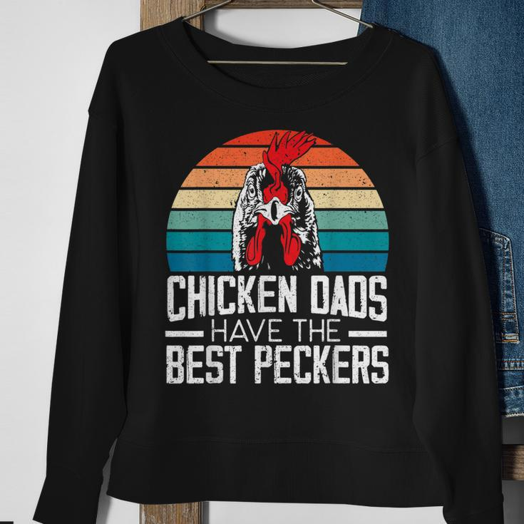 Mens Chicken Dads Have The Best Peckers Farmer Dad Fathers Day Sweatshirt Gifts for Old Women