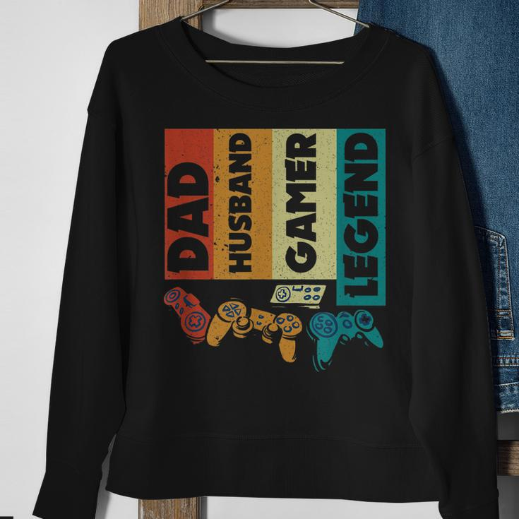 Mens Dad Husband Gamer Legend Dad Video Gamer Sweatshirt Gifts for Old Women