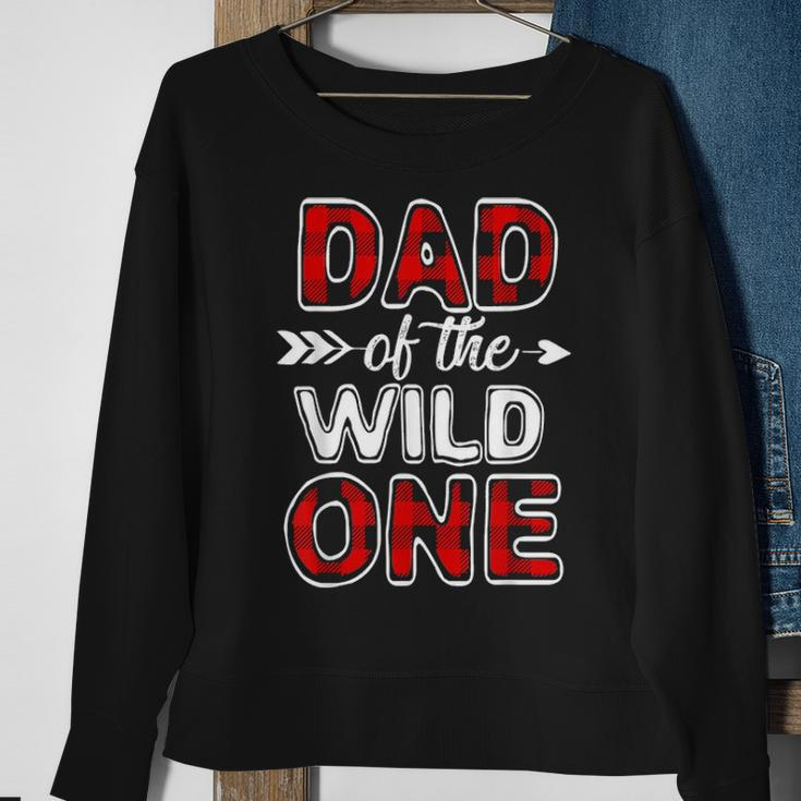 Mens Dad Of The Wild One Buffalo Plaid Fathers Day Gift Sweatshirt Gifts for Old Women