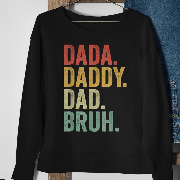 Mens Dada Daddy Dad Bruh Funny Fathers Day Dad Vintage Sweatshirt Gifts for Old Women