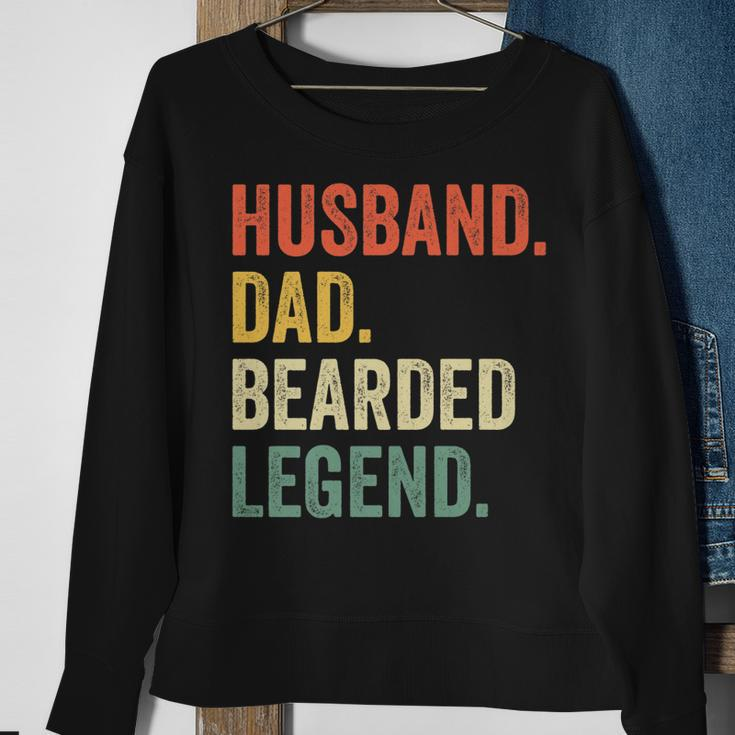 Mens Funny Bearded Husband Dad Beard Legend Vintage V2 Sweatshirt Gifts for Old Women