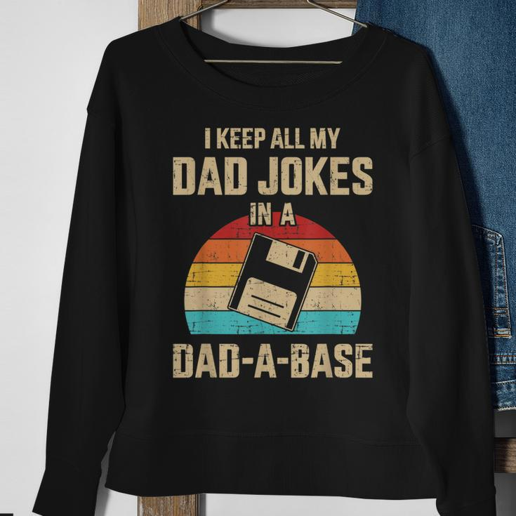 Mens Funny Dad Jokes In Dad-A-Base Vintage For Fathers Day Sweatshirt Gifts for Old Women