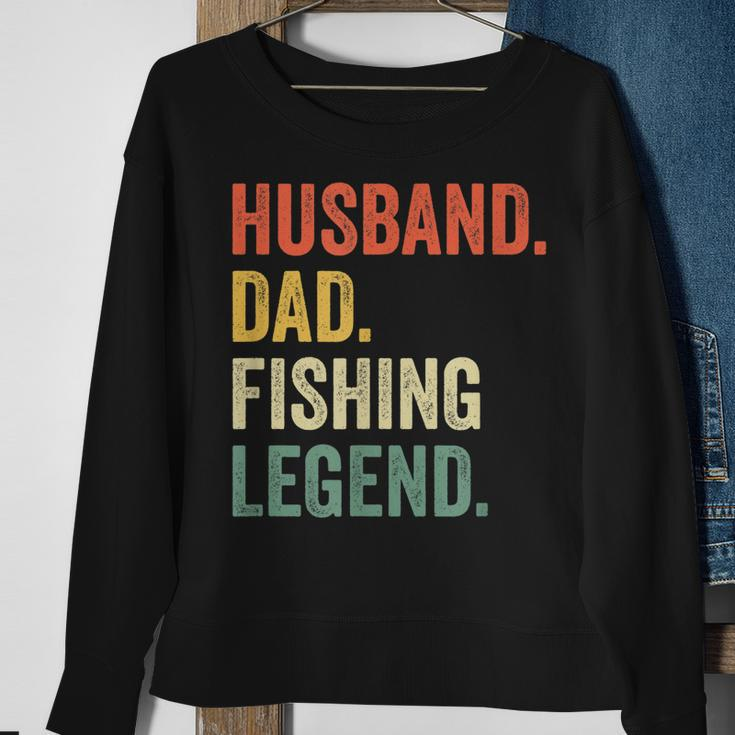 Mens Funny Fisherman Husband Dad Fishing Legend Vintage Sweatshirt Gifts for Old Women
