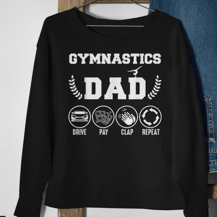 Mens Gymnastics Dad Drive Pay Clap Repeat Fathers Day Gift Sweatshirt Gifts for Old Women