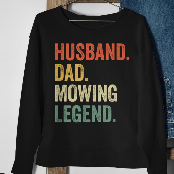 Mens Husband Dad Mowing Legend Lawn Care Gardener Father Funny Sweatshirt Gifts for Old Women