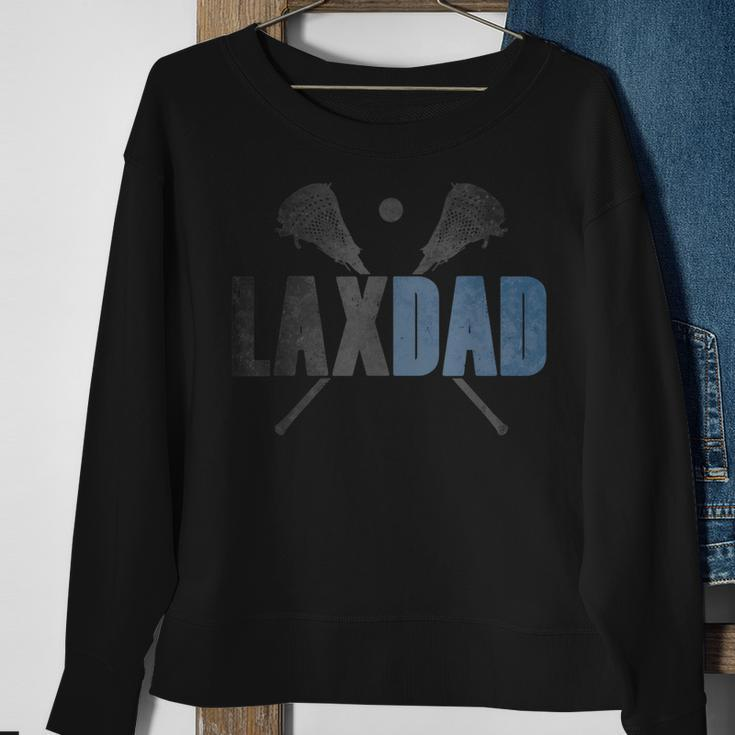 Mens Lax Dad Lacrosse Player Father Coach Sticks Vintage Graphic Sweatshirt Gifts for Old Women