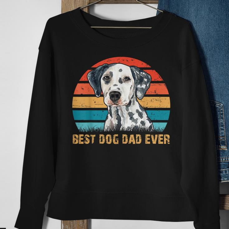 Mens Mens Quote Best Dog Dad Ever Vintage Dalmatian Lover Sweatshirt Gifts for Old Women